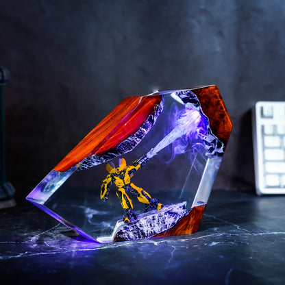 Bumblebee Laser Blast Resin Lamp - Transformers Anime Night Light Gift