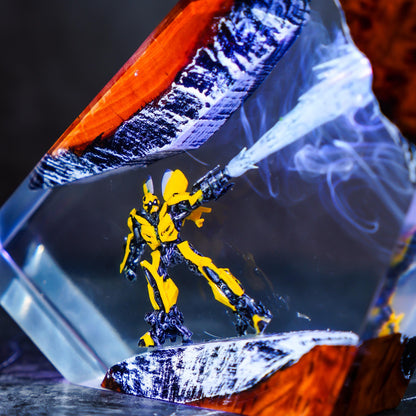 Bumblebee Laser Blast Resin Lamp - Transformers Anime Night Light Gift