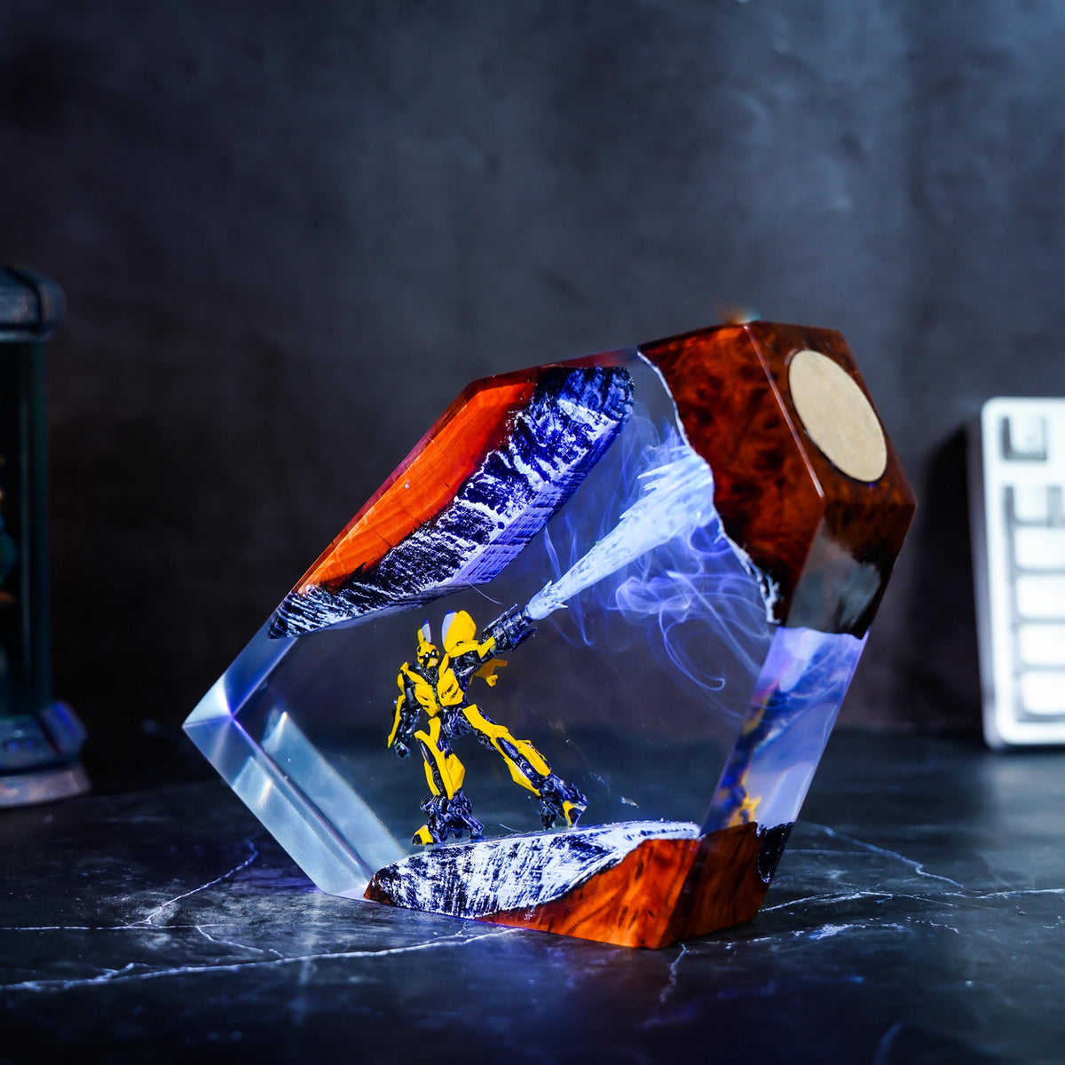 Bumblebee Laser Blast Resin Lamp - Transformers Anime Night Light Gift