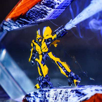 Bumblebee Laser Blast Resin Lamp - Transformers Anime Night Light Gift
