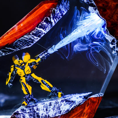 Bumblebee Laser Blast Resin Lamp - Transformers Anime Night Light Gift