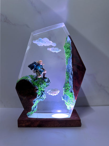 Handcrafted Link Skyscape Resin Night Light