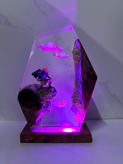 Handcrafted Link Skyscape Resin Night Light