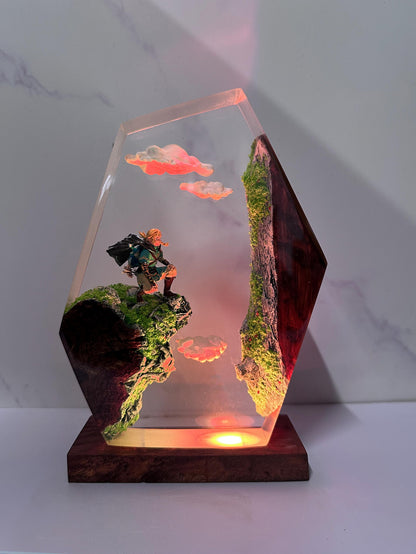 Handcrafted Link Skyscape Resin Night Light
