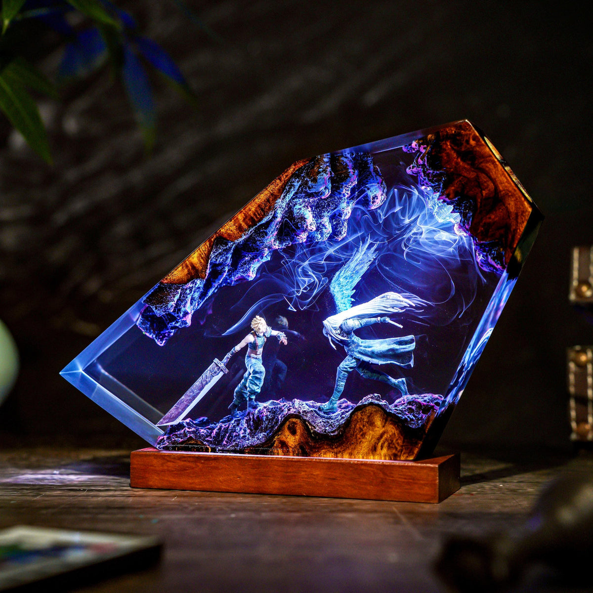 Cloud vs Sephiroth Final Showdown Resin Lamp