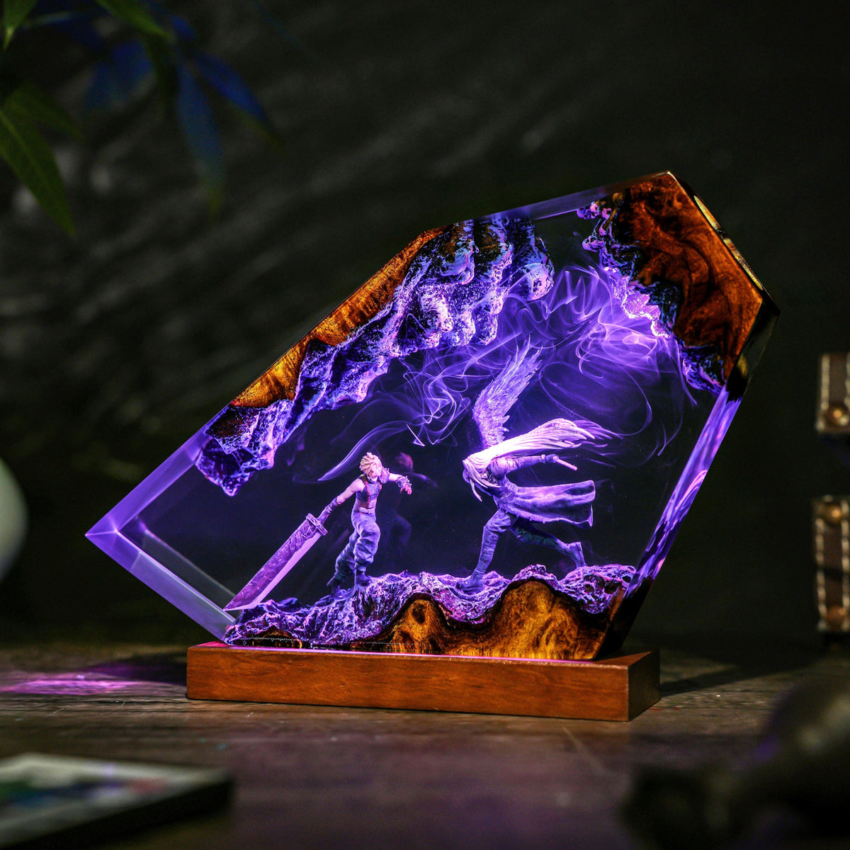 Cloud vs Sephiroth Final Showdown Resin Lamp