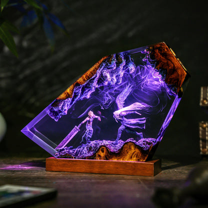 Cloud vs Sephiroth Final Showdown Resin Lamp