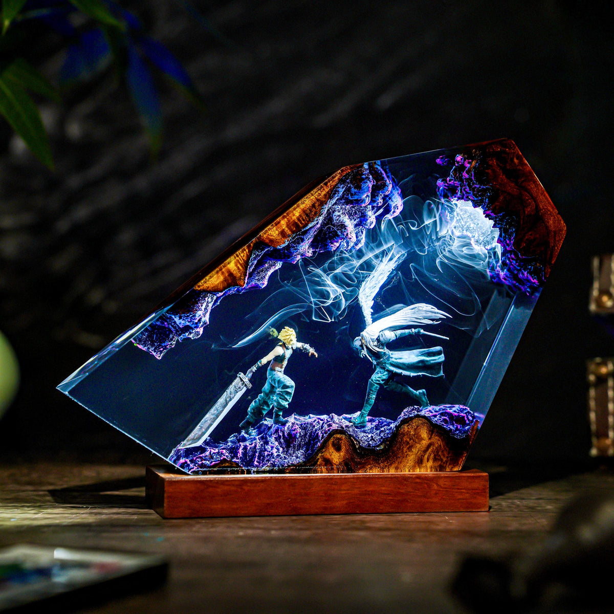 Cloud vs Sephiroth Final Showdown Resin Lamp