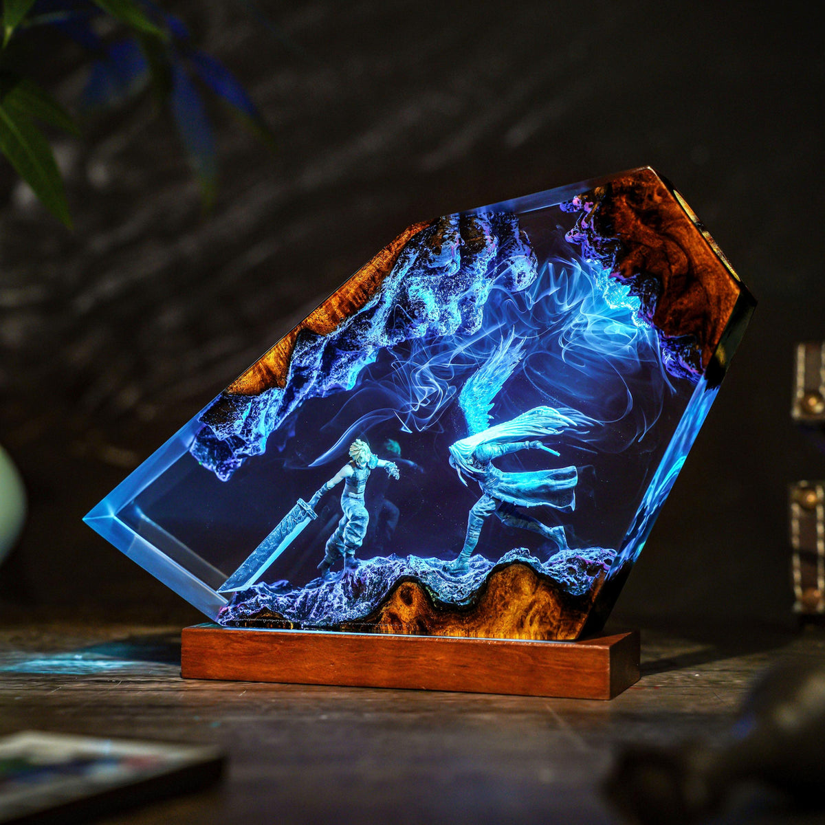 Cloud vs Sephiroth Final Showdown Resin Lamp