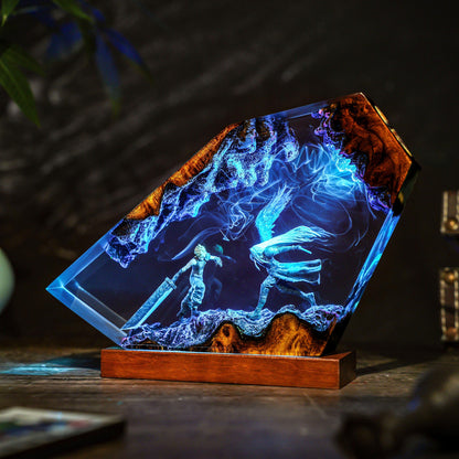 Cloud vs Sephiroth Final Showdown Resin Lamp