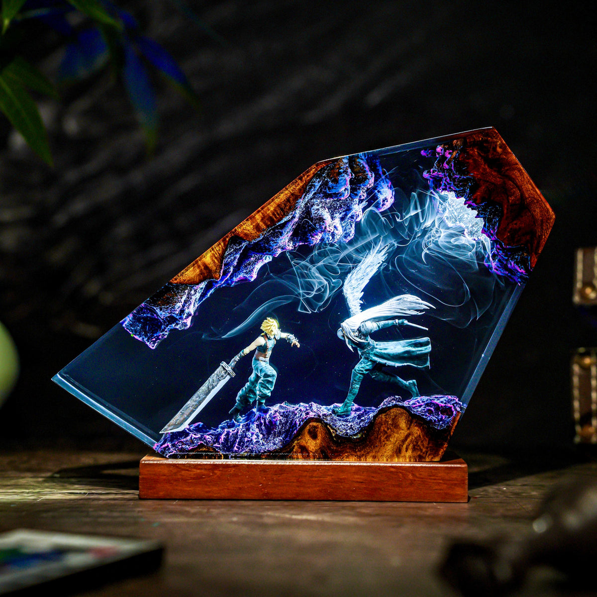 Cloud vs Sephiroth Final Showdown Resin Lamp