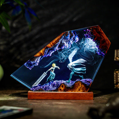 Cloud vs Sephiroth Final Showdown Resin Lamp