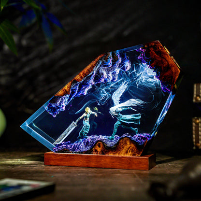 Cloud vs Sephiroth Final Showdown Resin Lamp