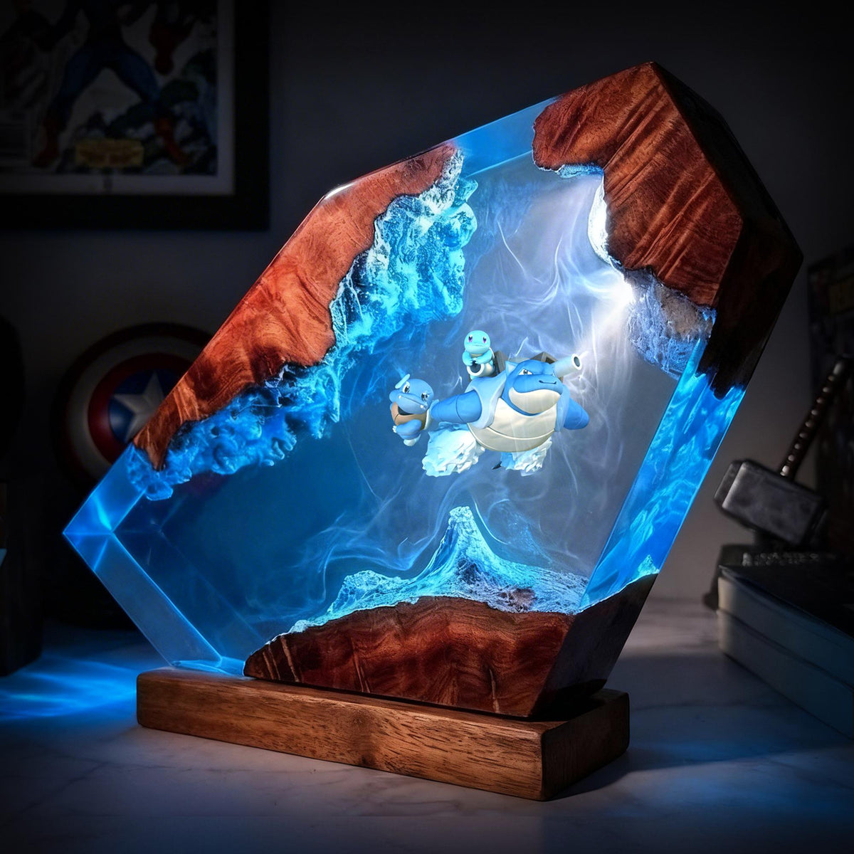 Blastoise Hydro Pump Desk Diorama