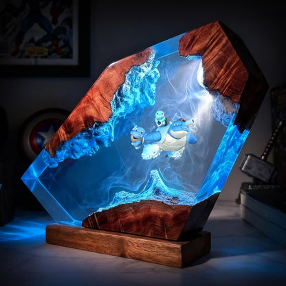 Blastoise Hydro Pump Desk Diorama