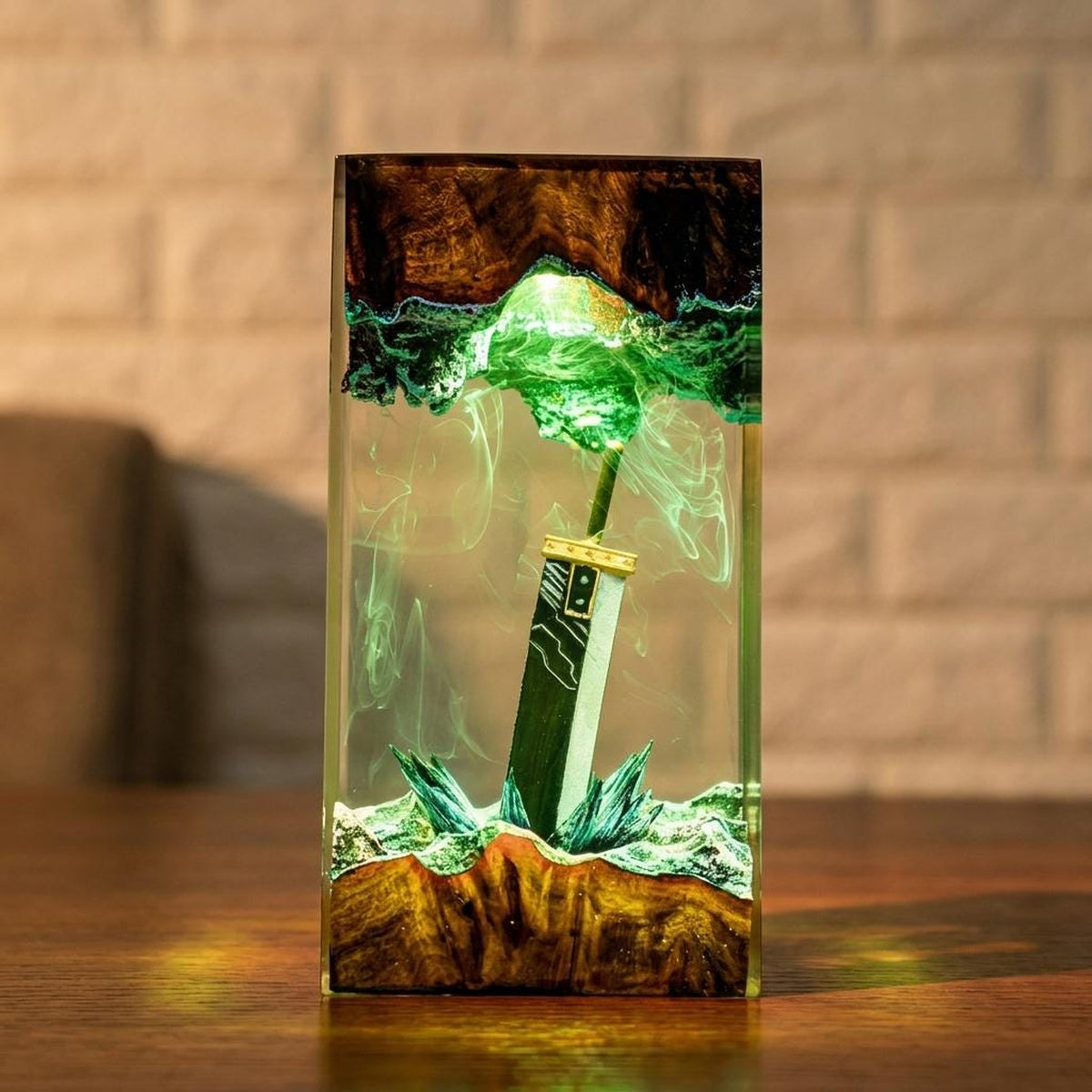 Buster Sword Resin Lamp - Final Fantasy VII Knight Blade Cube Night Light