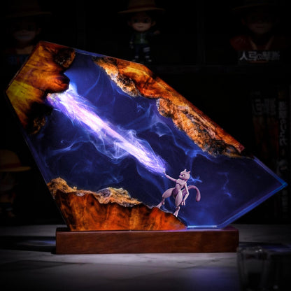 Handcrafted Mewtwo Energy Beam Resin Night Light
