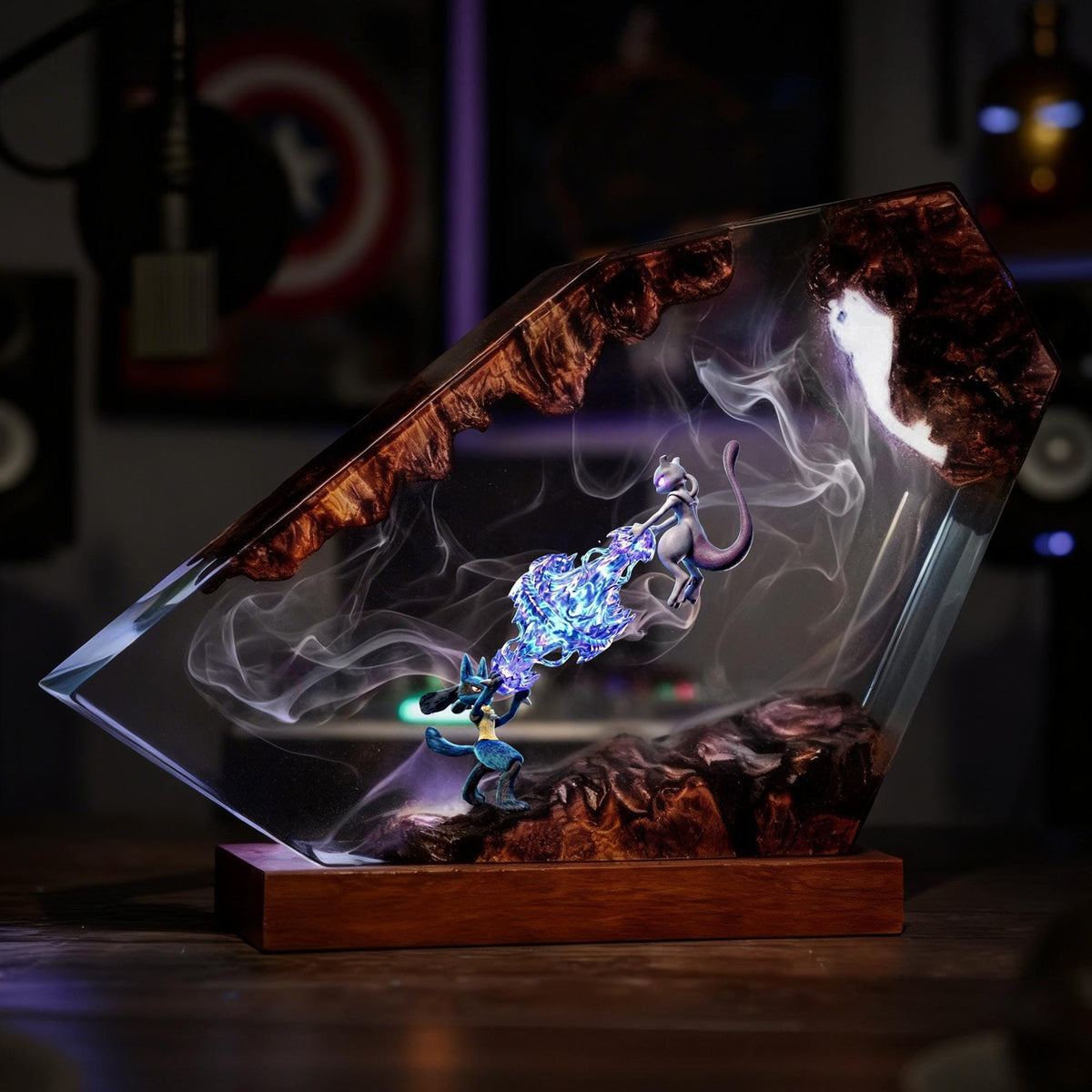 Unique Lucario Mewtwo Resin Night Light