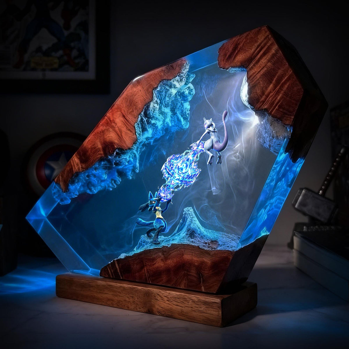 Unique Lucario Mewtwo Resin Night Light