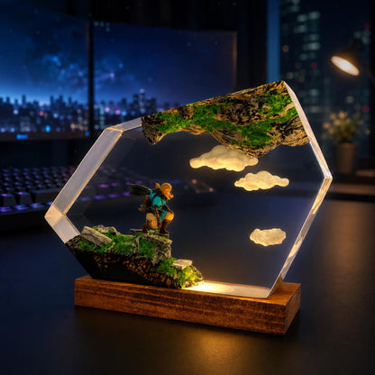 Zelda Link Sky Island Resin Lamp