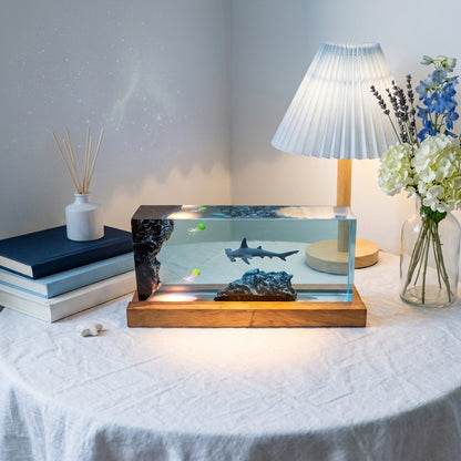 Hammerhead Shark Epoxy Resin Wood Night Light