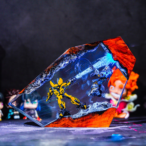 Transformers Resin Lamp | Bumblebee Air Combat Night Light