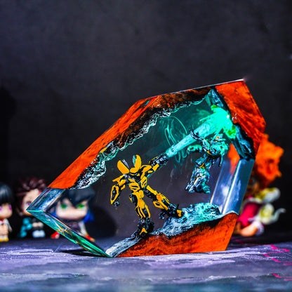 Transformers Resin Lamp | Bumblebee Air Combat Night Light