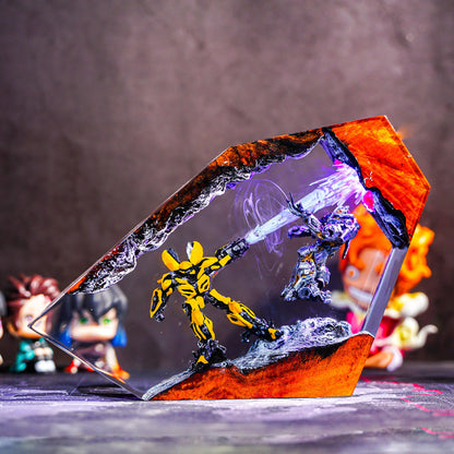Transformers Resin Lamp | Bumblebee Air Combat Night Light