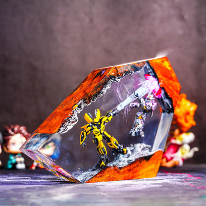 Transformers Resin Lamp | Bumblebee Air Combat Night Light