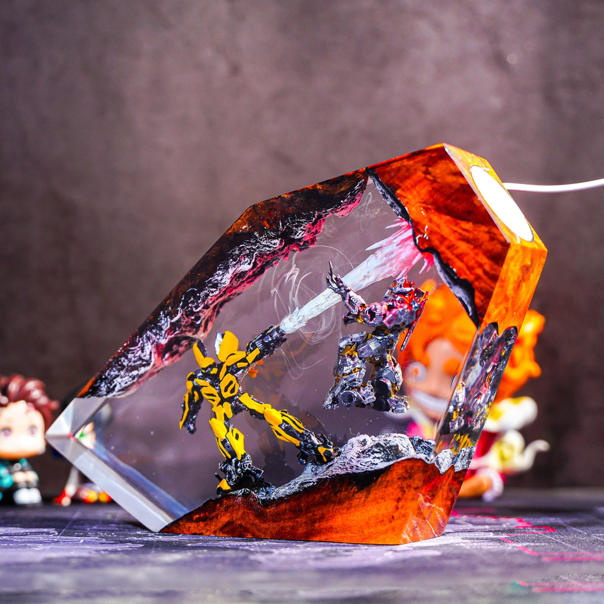 Transformers Resin Lamp | Bumblebee Air Combat Night Light