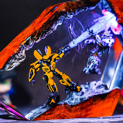 Transformers Resin Lamp | Bumblebee Air Combat Night Light