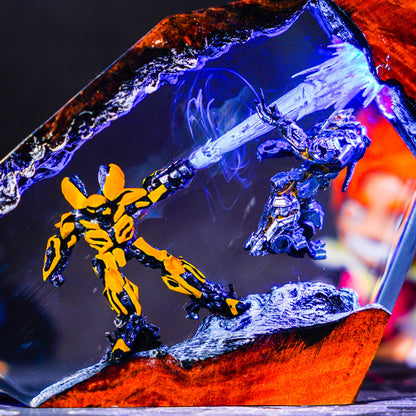 Transformers Resin Lamp | Bumblebee Air Combat Night Light