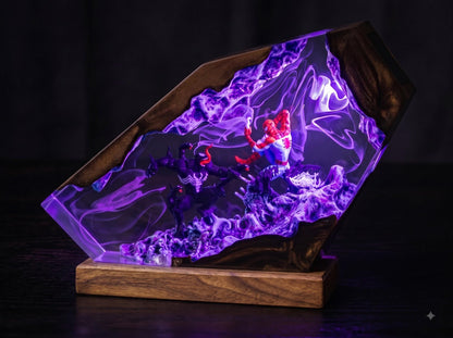 Spider-Man vs Venom Resin Lamp - Marvel Anime Night Light Room Decor