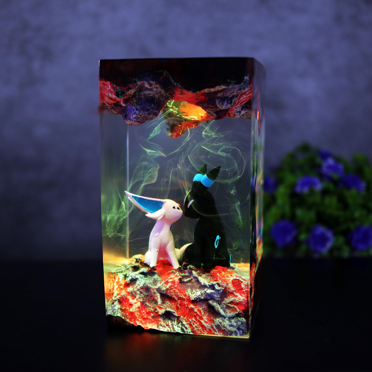 Handcrafted Espeon Umbreon Cosmic Night Light