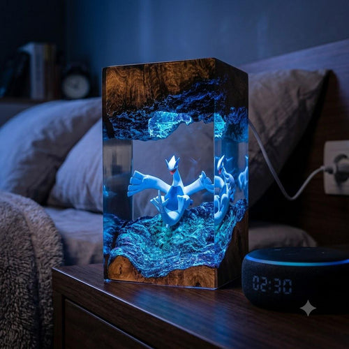 Handcrafted Lugia Aeroblast Night Light - Unique Pokémon Gamer Gift