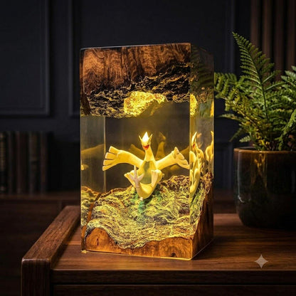 Handcrafted Lugia Aeroblast Night Light - Unique Pokémon Gamer Gift